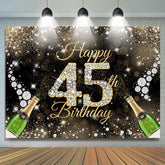 Gold Funkeln Diamant Bokeh Glücklich 45 Geburtstag Hintergrund